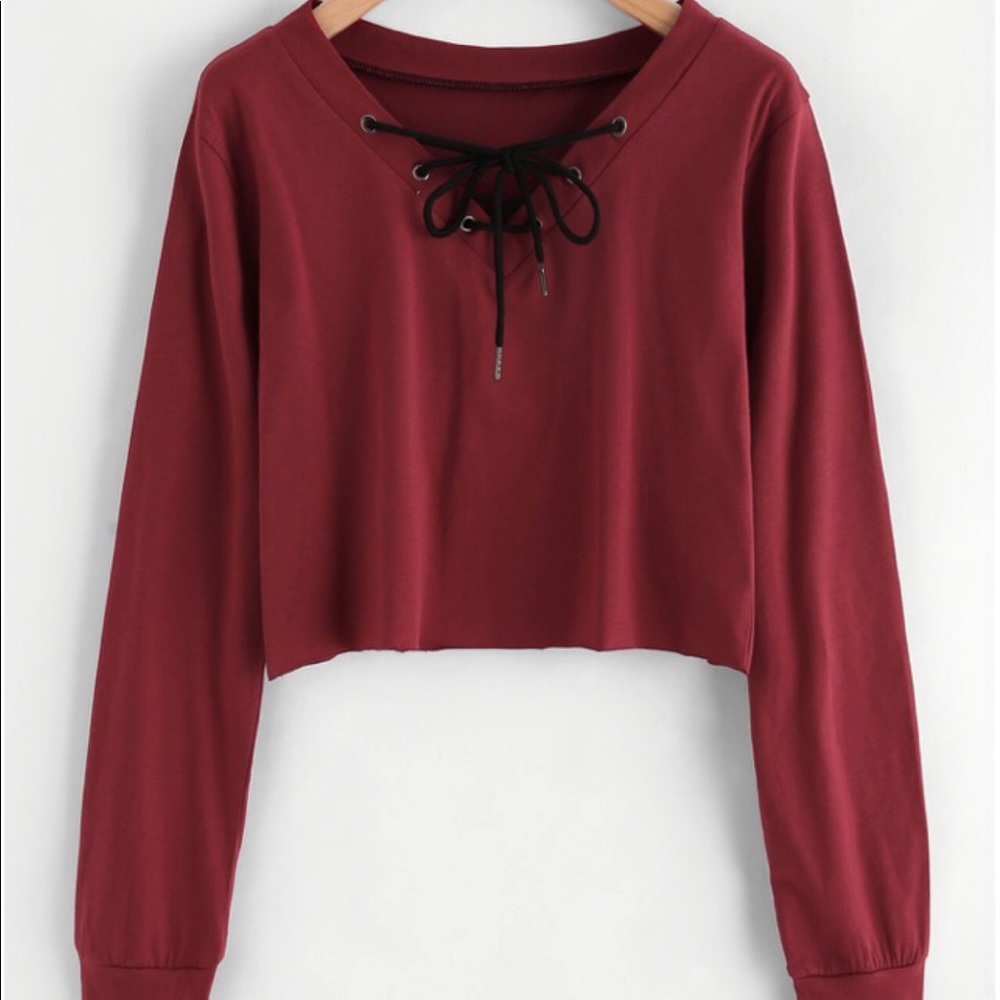 New Lace-up sweater